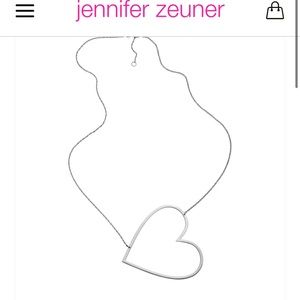 Jennifer Zeuner Large Open Heart Necklace